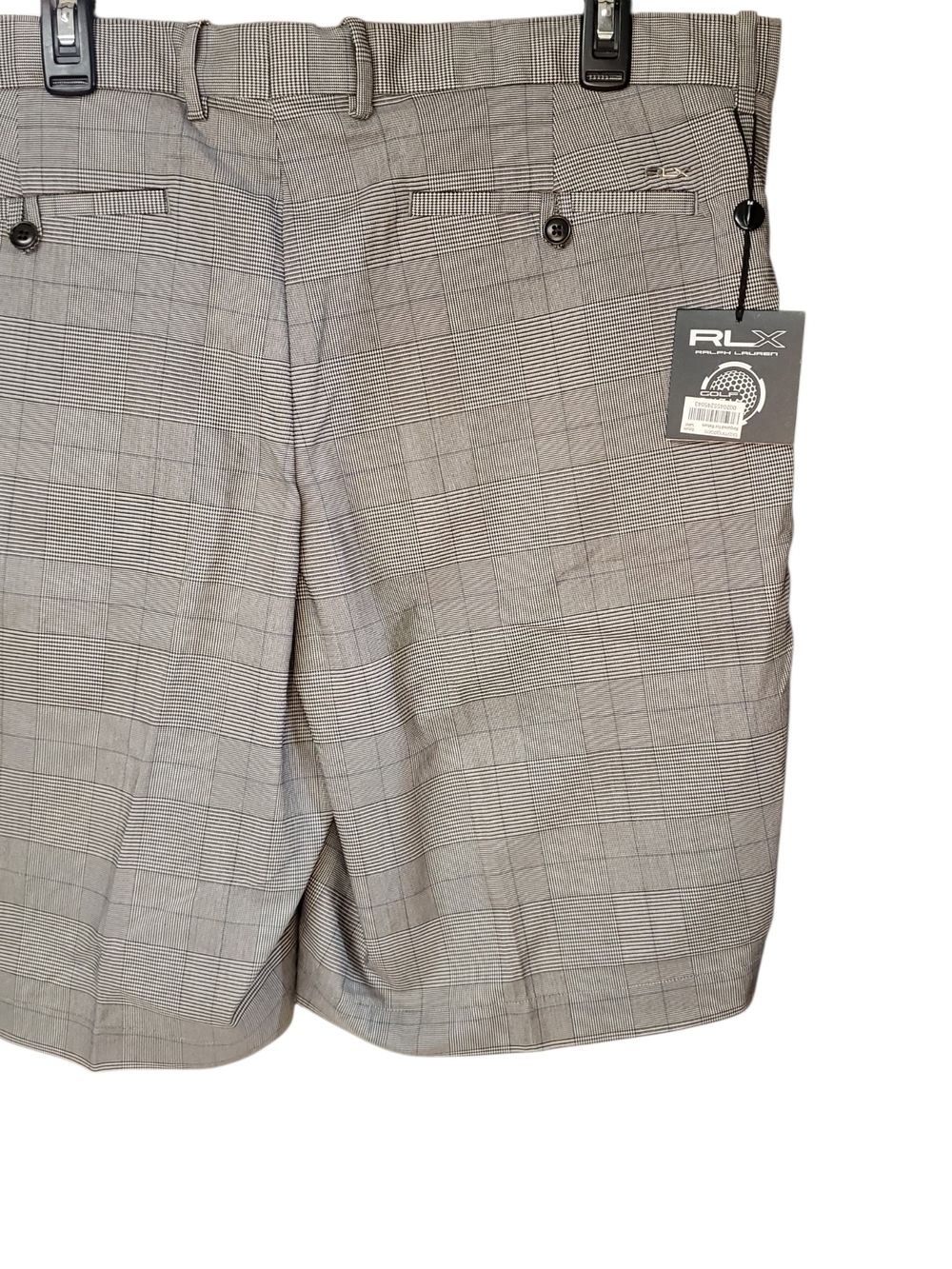 NWT Ralph Lauren RLX Gray Plaid Flat-Front Men's Shorts Size 38